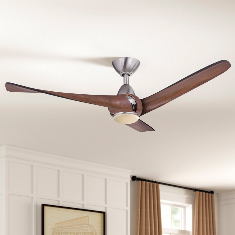 52%2527%2527 Cairo 3 Blade LED Ceiling Fan With Remote%252C Light Kit Included 